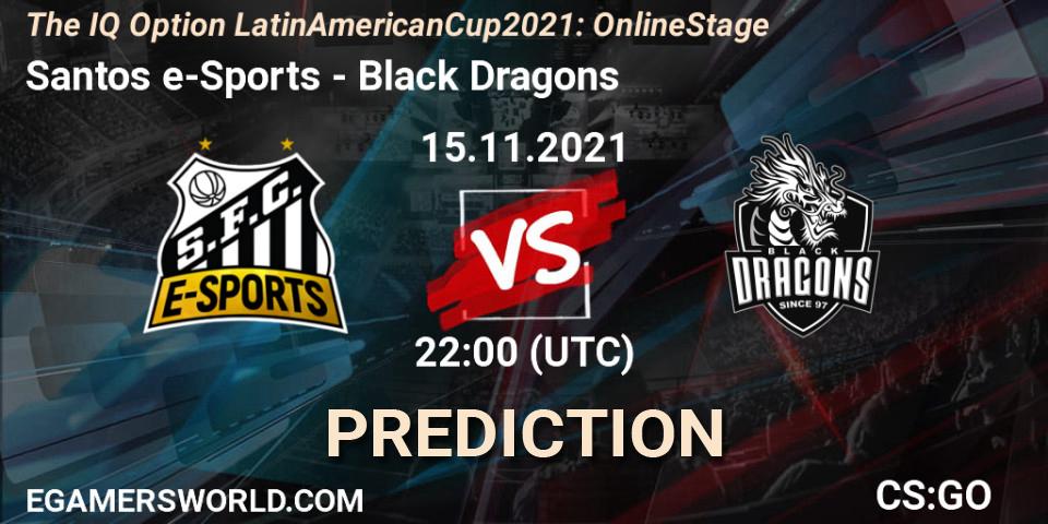 Pronósticos Santos e-Sports - Black Dragons. 16.11.21. The IQ Option Latin American Cup 2021: Online Stage - CS2 (CS:GO)