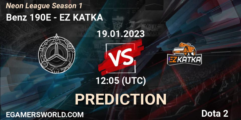 Pronósticos Benz 190E - EZ KATKA. 19.01.2023 at 12:05. Neon League Season 1 - Dota 2