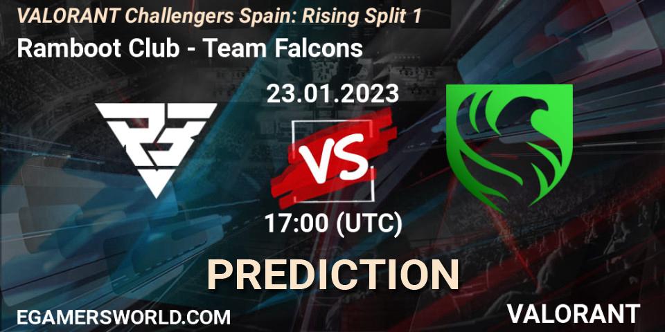 Pronósticos Ramboot Club - Falcons. 23.01.2023 at 17:00. VALORANT Challengers 2023 Spain: Rising Split 1 - VALORANT