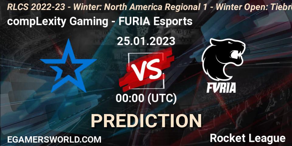 Pronósticos compLexity Gaming - FURIA Esports. 25.01.23. RLCS 2022-23 - Winter: North America Regional 1 - Winter Open: Tiebreaker - Rocket League