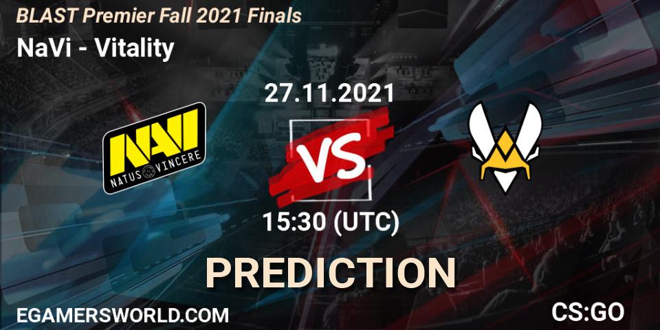 Pronósticos NaVi - Vitality. 27.11.2021 at 16:55. BLAST Premier Fall 2021 Finals - Counter-Strike (CS2)