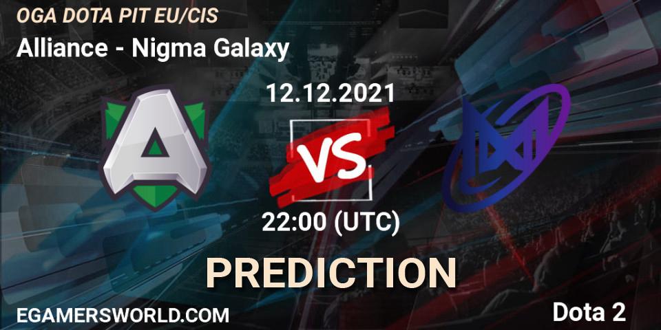 Pronósticos Alliance - Nigma Galaxy. 13.12.2021 at 16:53. OGA Dota PIT Season 5: Europe/CIS - Dota 2