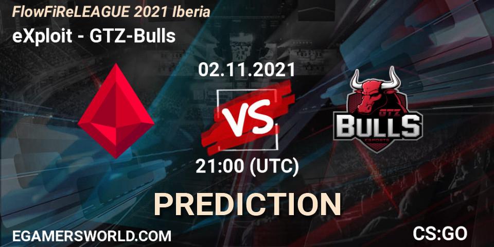 Pronósticos eXploit - GTZ-Bulls. 02.11.21. FlowFiReLEAGUE 2021 Iberia - CS2 (CS:GO)
