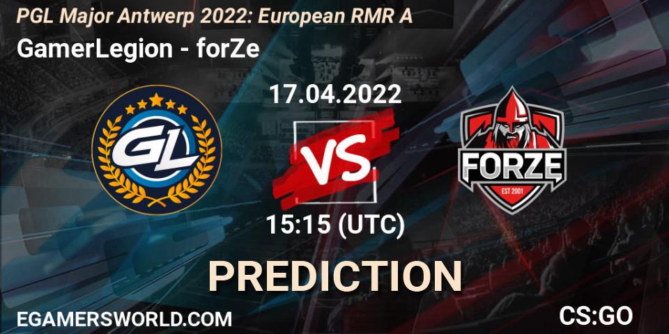 Pronósticos GamerLegion - forZe. 17.04.22. PGL Major Antwerp 2022: European RMR A - CS2 (CS:GO)