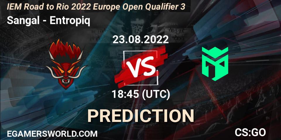 Pronósticos Sangal - Entropiq. 23.08.2022 at 18:50. IEM Road to Rio 2022 Europe Open Qualifier 3 - Counter-Strike (CS2)