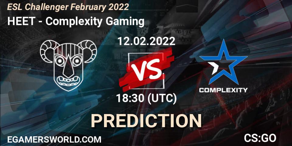 Pronósticos HEET - Complexity Gaming. 12.02.2022 at 18:30. ESL Challenger February 2022 - Counter-Strike (CS2)