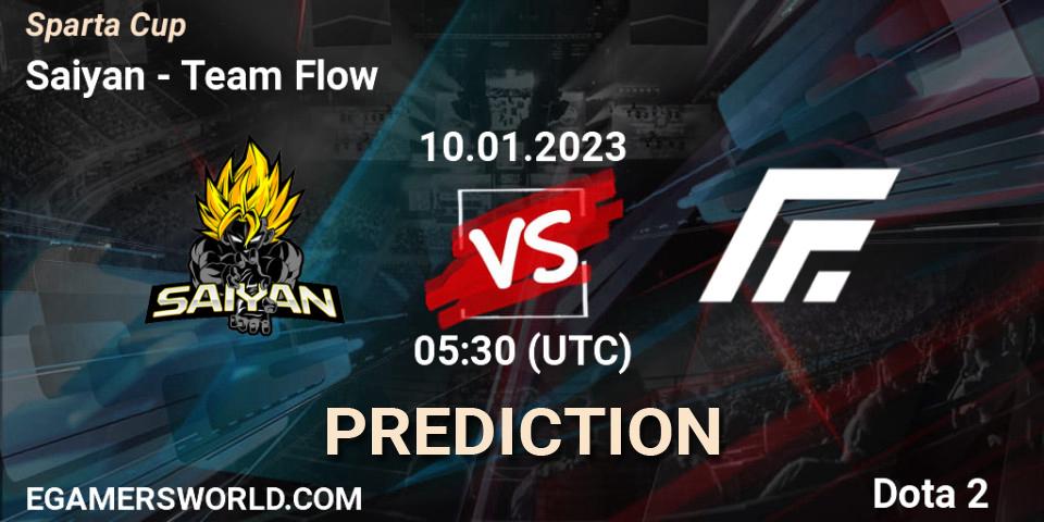 Pronósticos Saiyan - Team Flow. 10.01.2023 at 05:37. Sparta Cup - Dota 2
