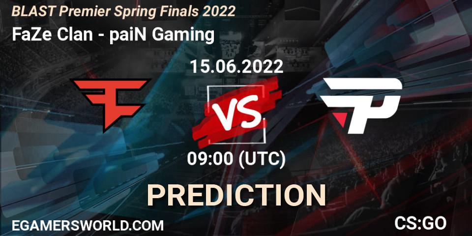 Pronósticos FaZe Clan - paiN Gaming. 15.06.2022 at 09:00. BLAST Premier Spring Finals 2022 - Counter-Strike (CS2)