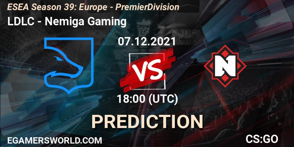 Pronósticos LDLC - Nemiga Gaming. 07.12.21. ESEA Season 39: Europe - Premier Division - CS2 (CS:GO)