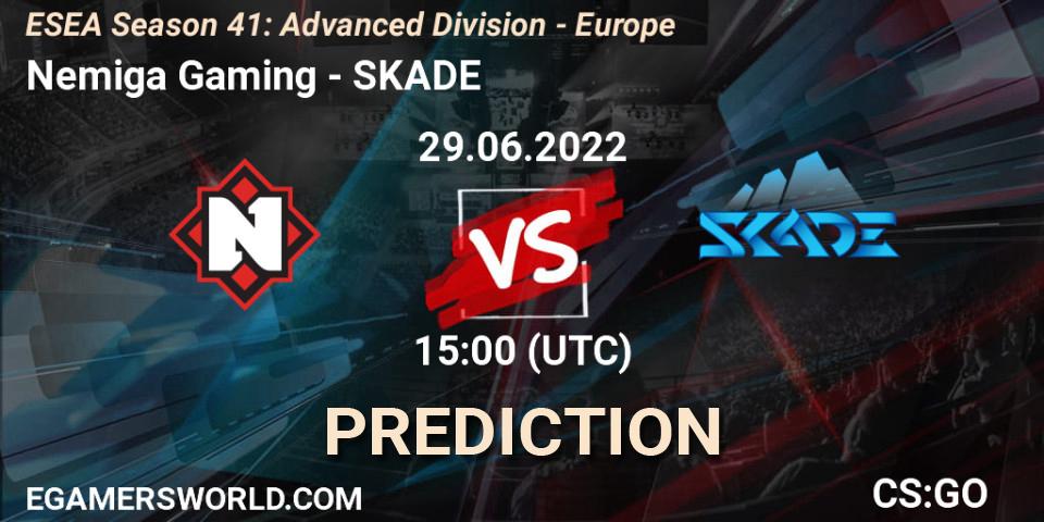 Pronósticos Nemiga Gaming - SKADE. 29.06.22. ESEA Season 41: Advanced Division - Europe - CS2 (CS:GO)