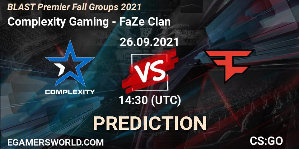 Pronósticos Complexity Gaming - FaZe Clan. 26.09.21. BLAST Premier Fall Groups 2021 - CS2 (CS:GO)