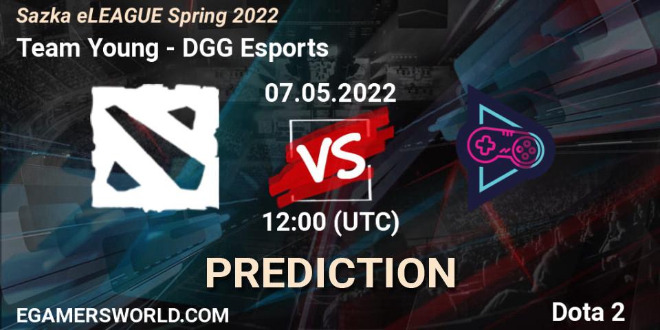 Pronósticos Team Young - DGG Esports. 07.05.2022 at 12:00. Sazka eLEAGUE Spring 2022 - Dota 2