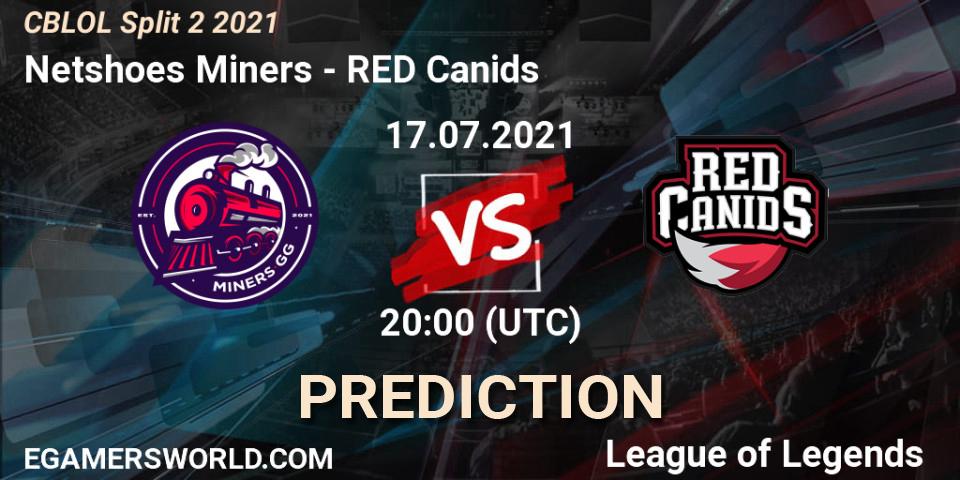 Pronósticos Netshoes Miners - RED Canids. 17.07.2021 at 20:00. CBLOL Split 2 2021 - LoL