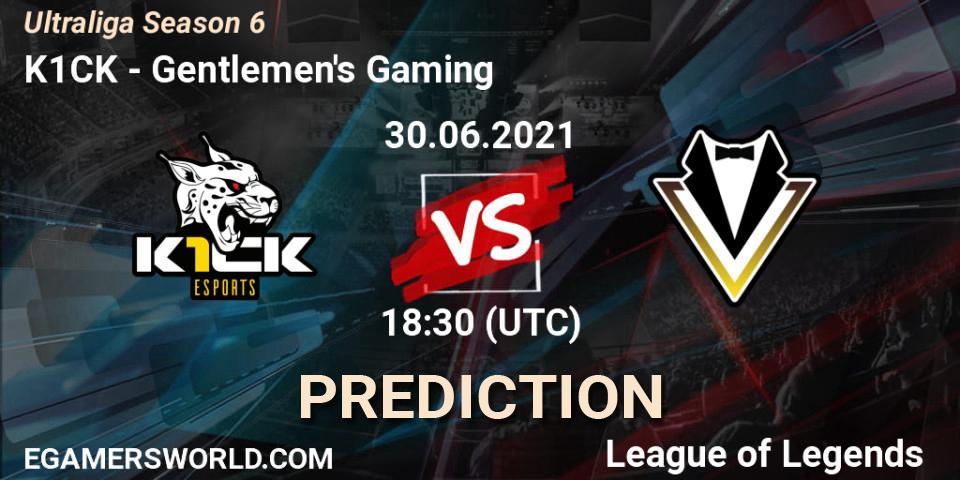 Pronósticos K1CK - Gentlemen's Gaming. 09.06.2021 at 16:30. Ultraliga Season 6 - LoL