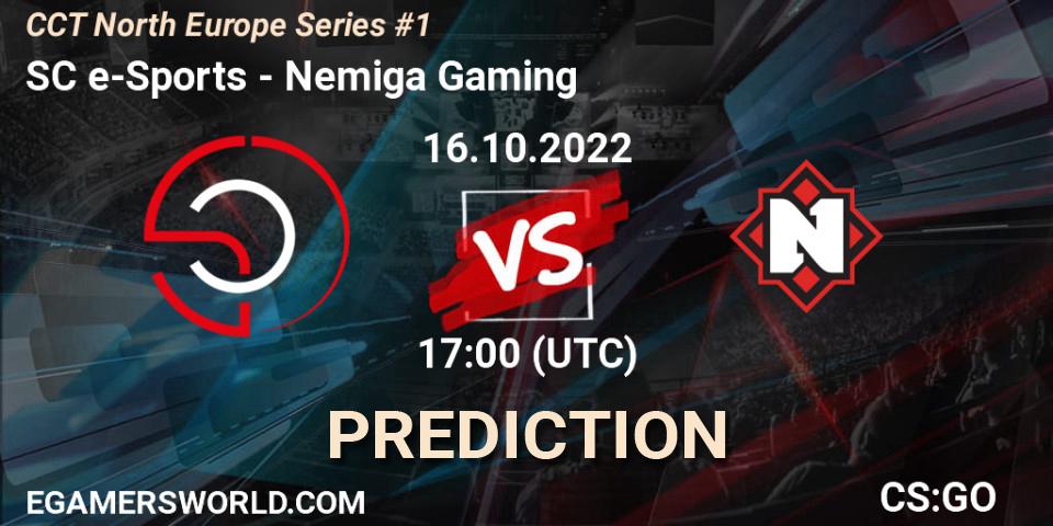 Pronósticos SC e-Sports - Nemiga Gaming. 16.10.22. CCT North Europe Series #1 - CS2 (CS:GO)