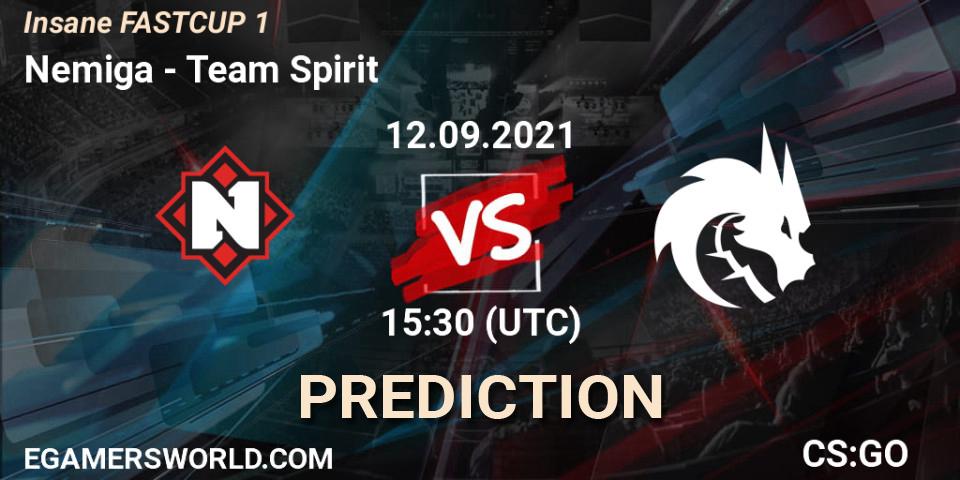 Pronósticos Nemiga - Team Spirit. 12.09.21. Insane FASTCUP 1 - CS2 (CS:GO)