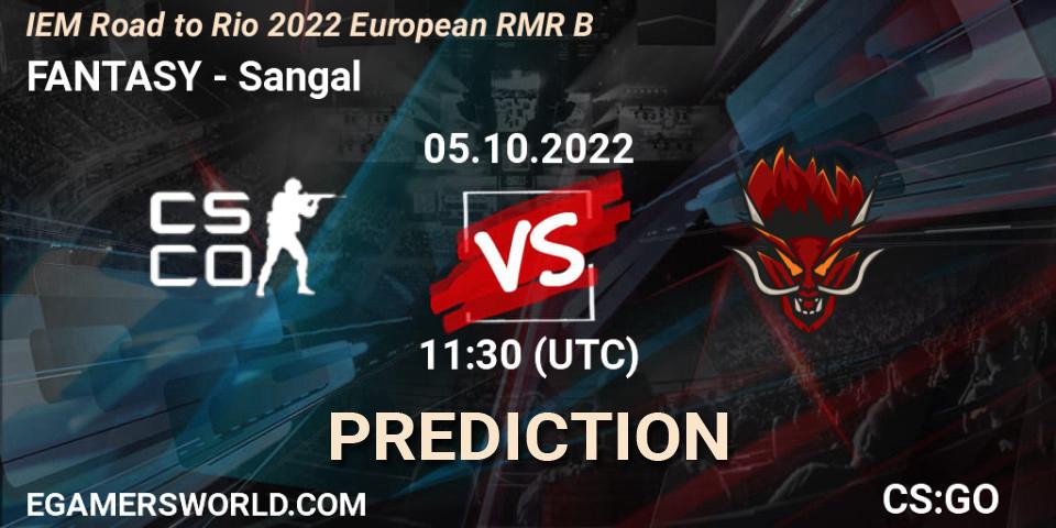 Pronósticos FANTASY - Sangal. 05.10.2022 at 11:45. IEM Road to Rio 2022 European RMR B - Counter-Strike (CS2)