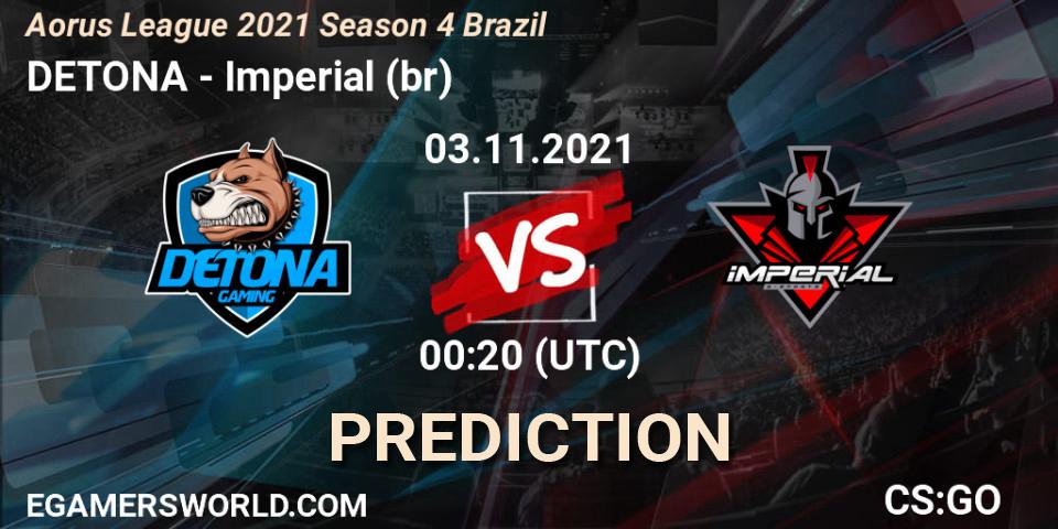 Pronósticos DETONA - Imperial (br). 03.11.21. Aorus League 2021 Season 4 Brazil - CS2 (CS:GO)
