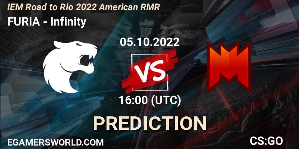Pronósticos FURIA - Infinity. 05.10.22. IEM Road to Rio 2022 American RMR - CS2 (CS:GO)