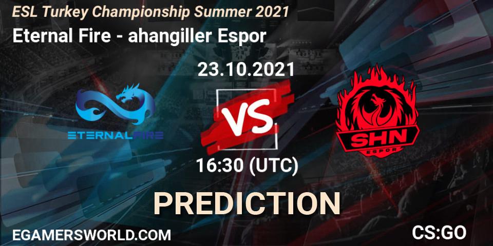 Pronósticos Eternal Fire - Şahangiller Espor. 23.10.2021 at 16:30. ESL Türkiye Şampiyonası: Summer 2021 - Counter-Strike (CS2)