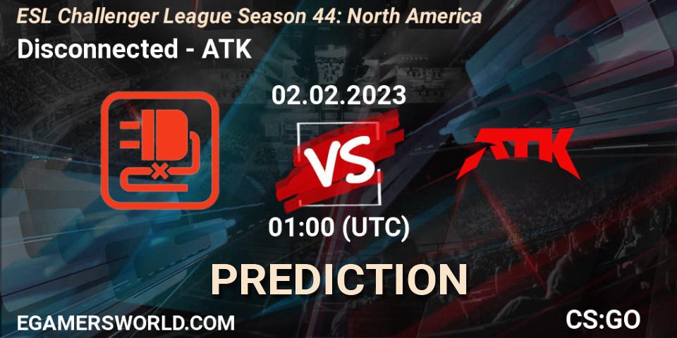 Pronósticos Disconnected - ATK. 24.02.23. ESL Challenger League Season 44: North America - CS2 (CS:GO)