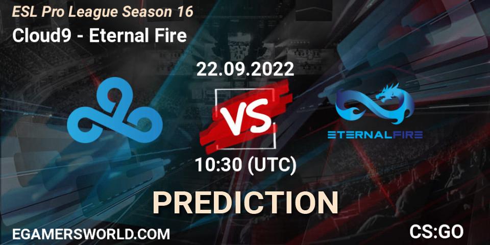 Pronósticos Cloud9 - Eternal Fire. 22.09.22. ESL Pro League Season 16 - CS2 (CS:GO)