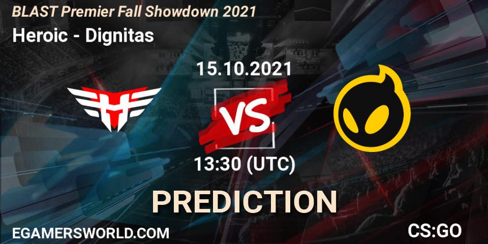 Pronósticos Heroic - Dignitas. 15.10.21. BLAST Premier Fall Showdown 2021 - CS2 (CS:GO)