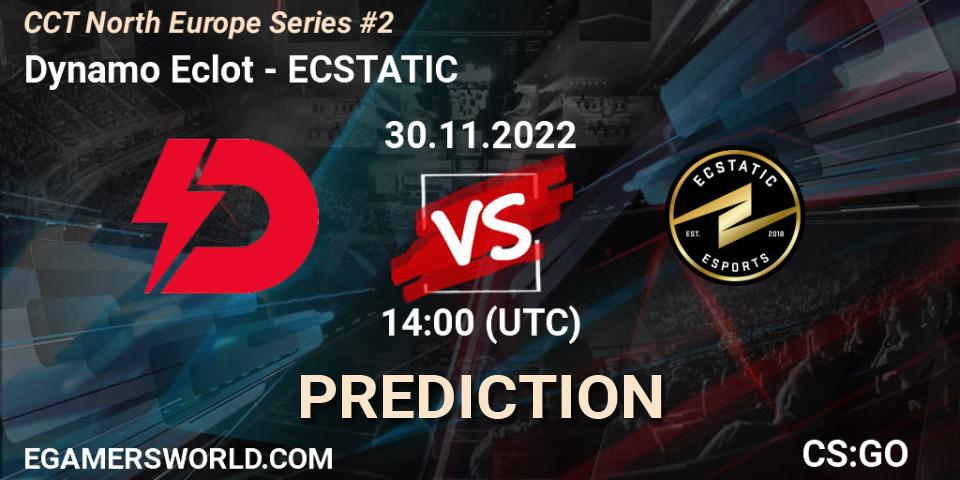 Pronósticos Dynamo Eclot - ECSTATIC. 30.11.2022 at 14:00. CCT North Europe Series #2 - Counter-Strike (CS2)