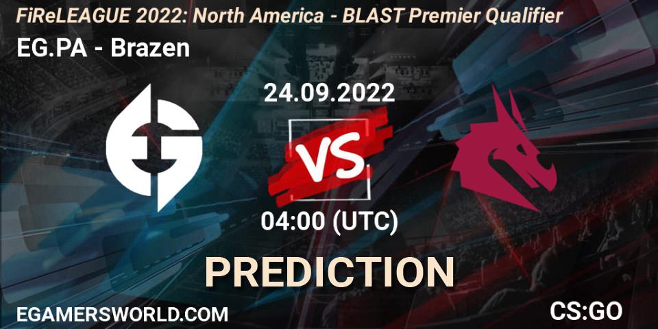 Pronósticos EG.PA - Brazen. 24.09.22. FiReLEAGUE 2022: North America - BLAST Premier Qualifier - CS2 (CS:GO)
