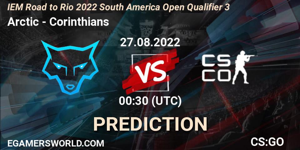 Pronósticos Arctic - Corinthians. 27.08.2022 at 00:40. IEM Road to Rio 2022 South America Open Qualifier 3 - Counter-Strike (CS2)