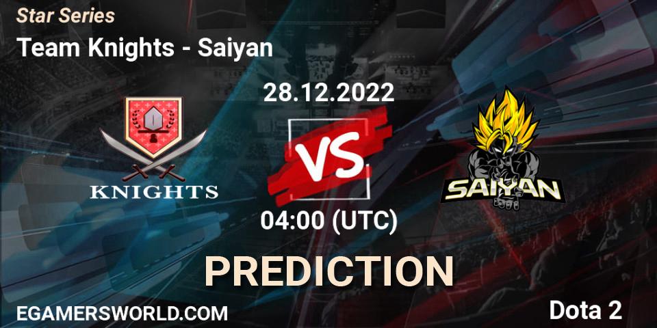 Pronósticos Team Knights - Saiyan. 28.12.2022 at 04:10. Star Series - Dota 2