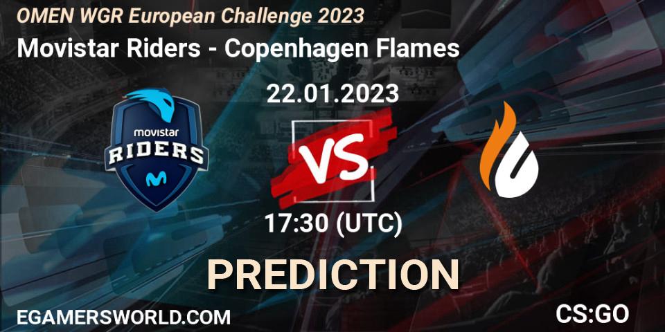 Pronósticos Movistar Riders - Copenhagen Flames. 22.01.23. OMEN WGR European Challenge 2023 - CS2 (CS:GO)