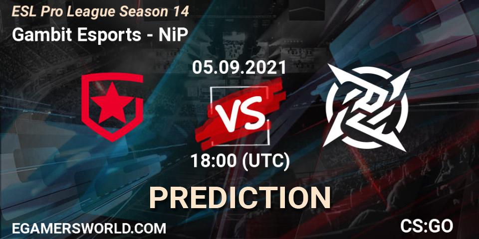 Pronósticos Gambit Esports - NiP. 05.09.21. ESL Pro League Season 14 - CS2 (CS:GO)