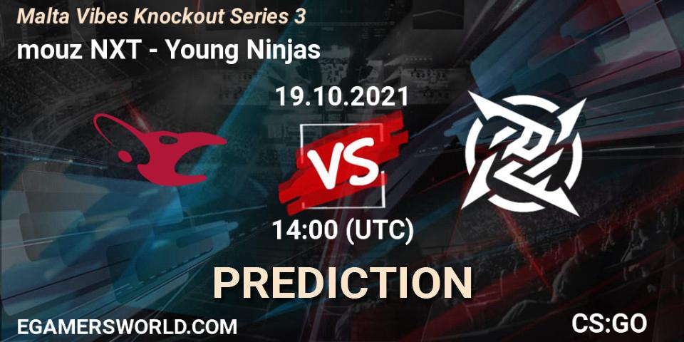 Pronósticos mouz NXT - Young Ninjas. 19.10.2021 at 14:00. Malta Vibes Knockout Series 3 - Counter-Strike (CS2)