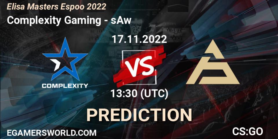 Pronósticos Complexity Gaming - sAw. 17.11.22. Elisa Masters Espoo 2022 - CS2 (CS:GO)