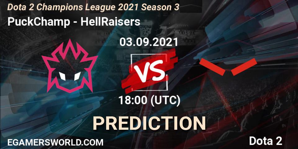 Pronósticos PuckChamp - HellRaisers. 03.09.2021 at 18:00. Dota 2 Champions League 2021 Season 3 - Dota 2