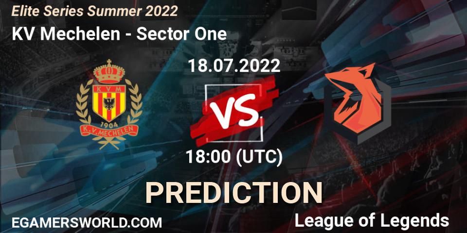 Pronósticos KV Mechelen - Sector One. 18.07.22. Elite Series Summer 2022 - LoL