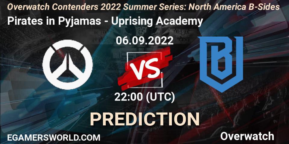 Pronósticos Pirates in Pyjamas - Uprising Academy. 07.09.22. Overwatch Contenders 2022 Summer Series: North America B-Sides - Overwatch