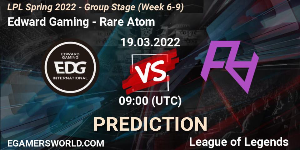 Pronósticos Edward Gaming - Rare Atom. 19.03.22. LPL Spring 2022 - Group Stage (Week 6-9) - LoL