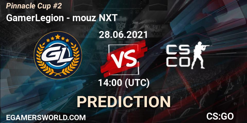 Pronósticos GamerLegion - mouz NXT. 28.06.2021 at 14:00. Pinnacle Cup #2 - Counter-Strike (CS2)