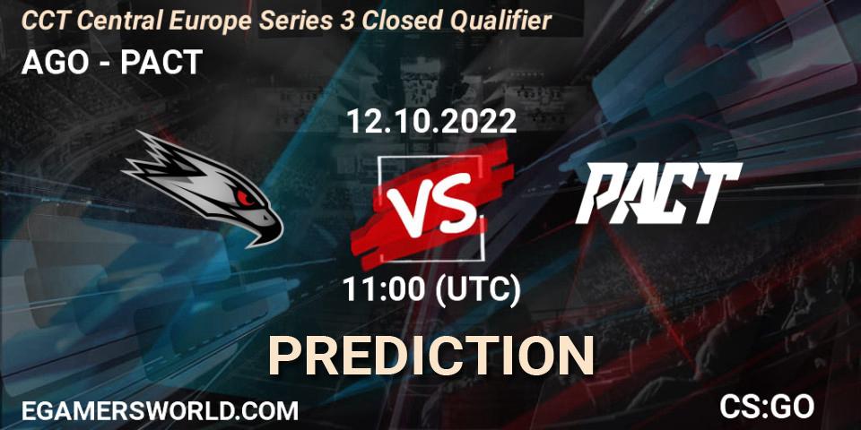 Pronósticos AGO - PACT. 12.10.22. CCT Central Europe Series 3 Closed Qualifier - CS2 (CS:GO)
