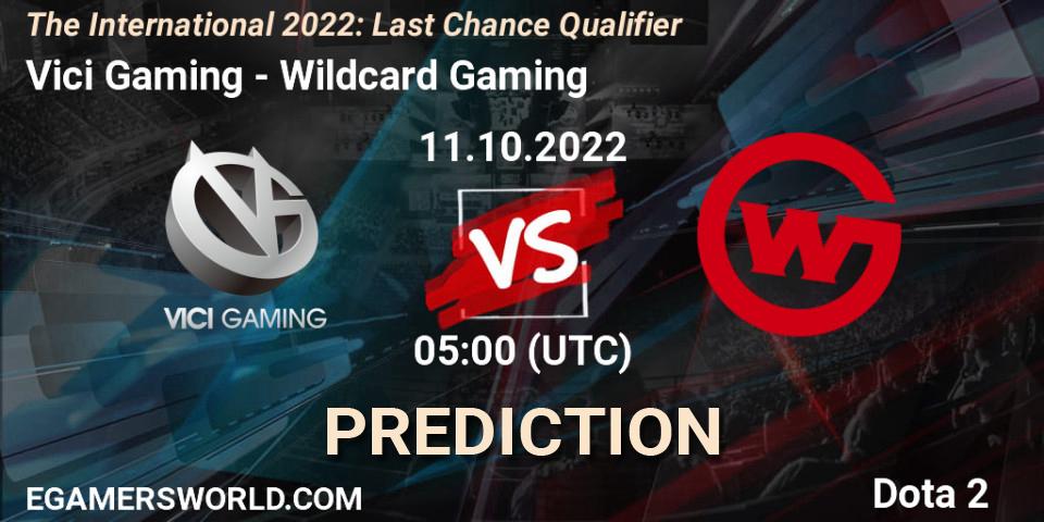 Pronósticos Vici Gaming - Wildcard Gaming. 11.10.2022 at 04:12. The International 2022: Last Chance Qualifier - Dota 2