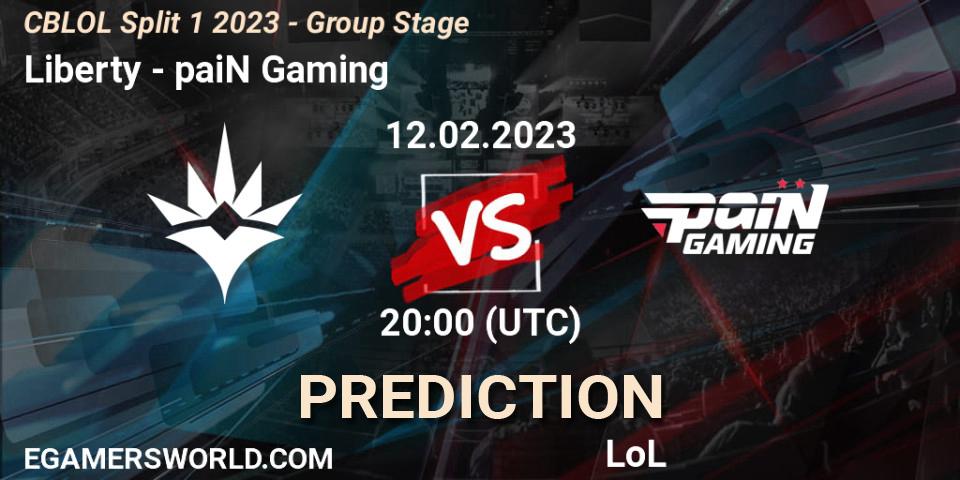 Pronósticos Liberty - paiN Gaming. 12.02.23. CBLOL Split 1 2023 - Group Stage - LoL