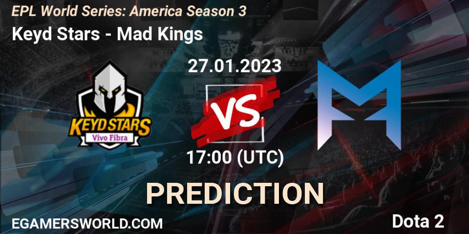 Pronósticos Keyd Stars - Mad Kings. 27.01.23. EPL World Series: America Season 3 - Dota 2
