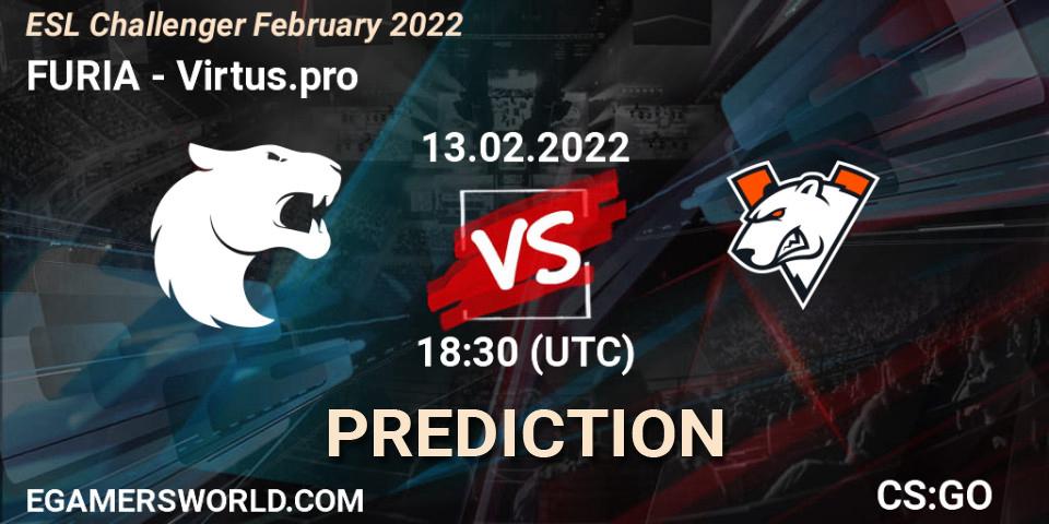Pronósticos FURIA - Virtus.pro. 13.02.2022 at 18:30. ESL Challenger February 2022 - Counter-Strike (CS2)
