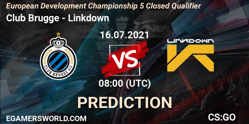 Pronósticos Club Brugge - Linkdown. 16.07.2021 at 08:00. European Development Championship 5 Closed Qualifier - Counter-Strike (CS2)