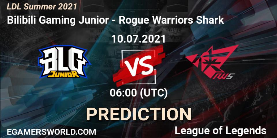 Pronósticos Bilibili Gaming Junior - Rogue Warriors Shark. 10.07.2021 at 06:00. LDL Summer 2021 - LoL