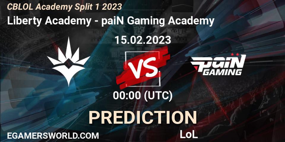 Pronósticos Liberty Academy - paiN Gaming Academy. 15.02.2023 at 00:00. CBLOL Academy Split 1 2023 - LoL