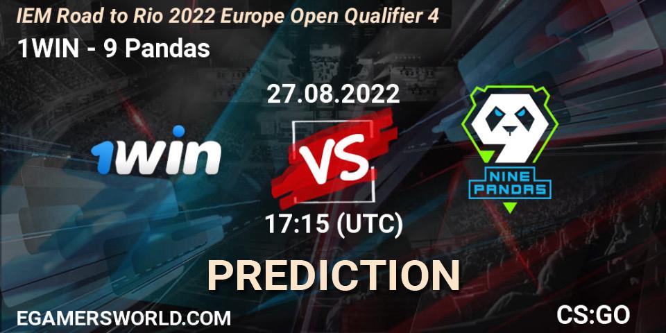 Pronósticos 1WIN - 9 Pandas. 27.08.2022 at 17:15. IEM Road to Rio 2022 Europe Open Qualifier 4 - Counter-Strike (CS2)