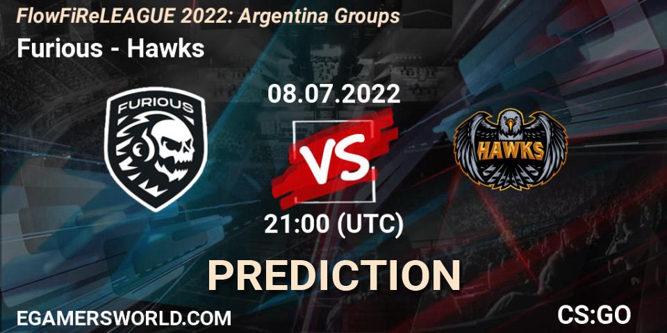 Pronósticos Furious - Hawks. 08.07.22. FlowFiReLEAGUE 2022: Argentina Groups - CS2 (CS:GO)